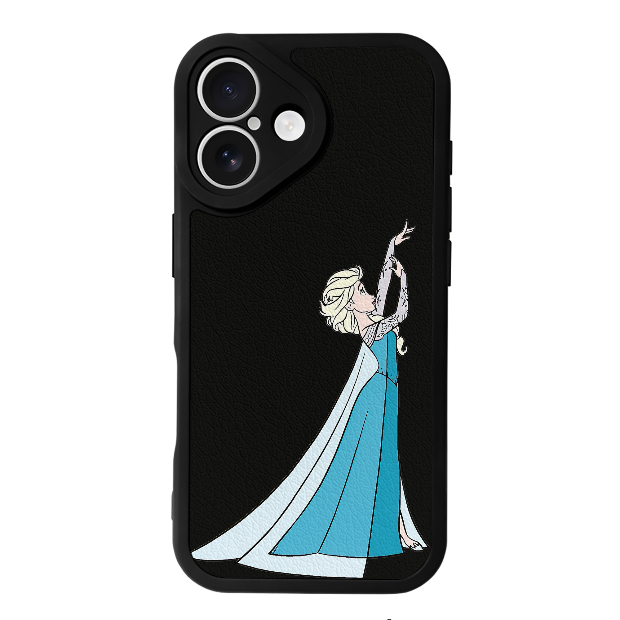 （画像用） アナと雪の女王 アンナ エルサ Frozen Anna Elsa 【iPhone 16シリーズ対応】シリコンスマホケース（レザー調） 材質：シリコン